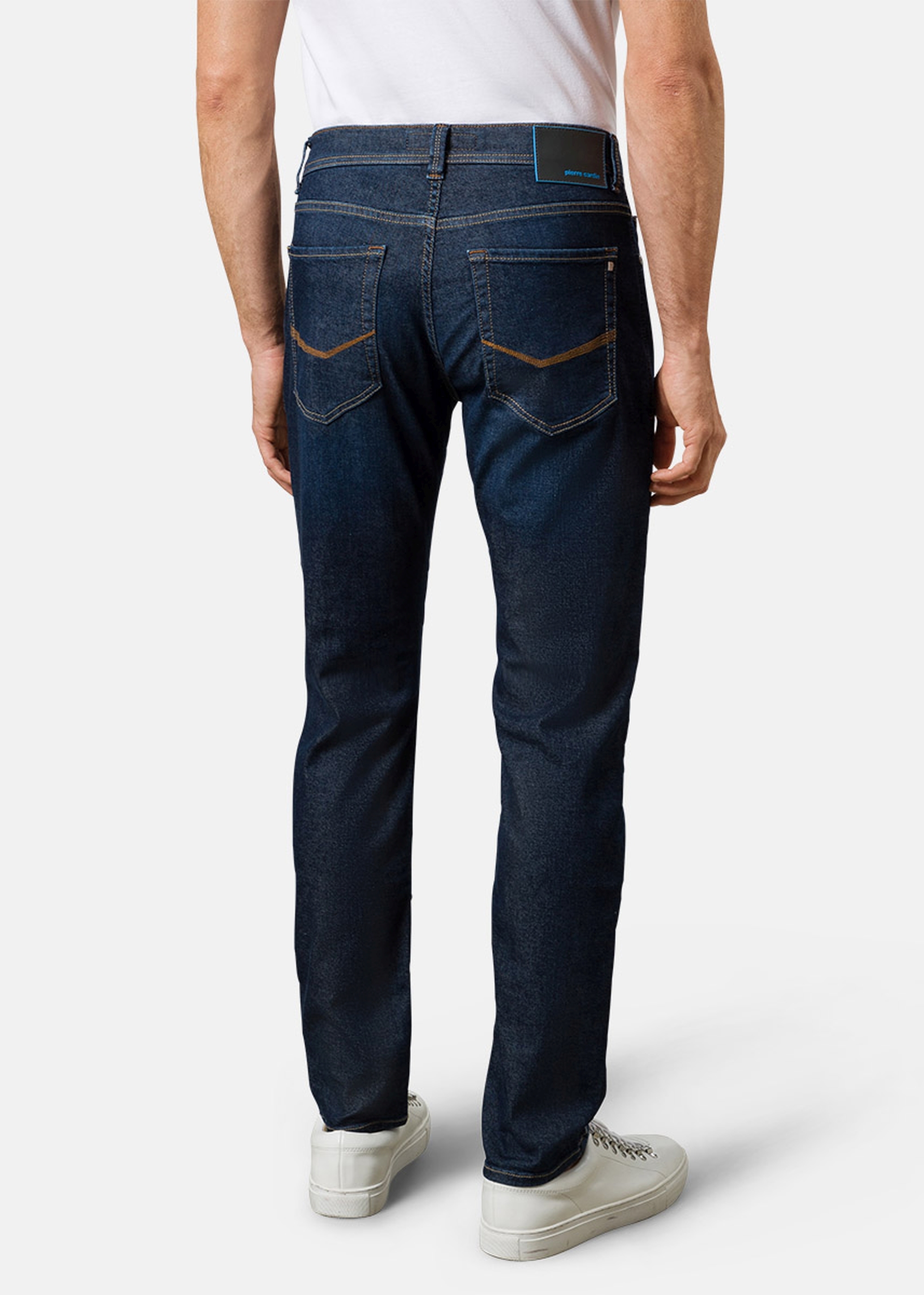 Lyon Tapered Fit Jeans Futureflex, dark blue used buffies Detailansicht 1