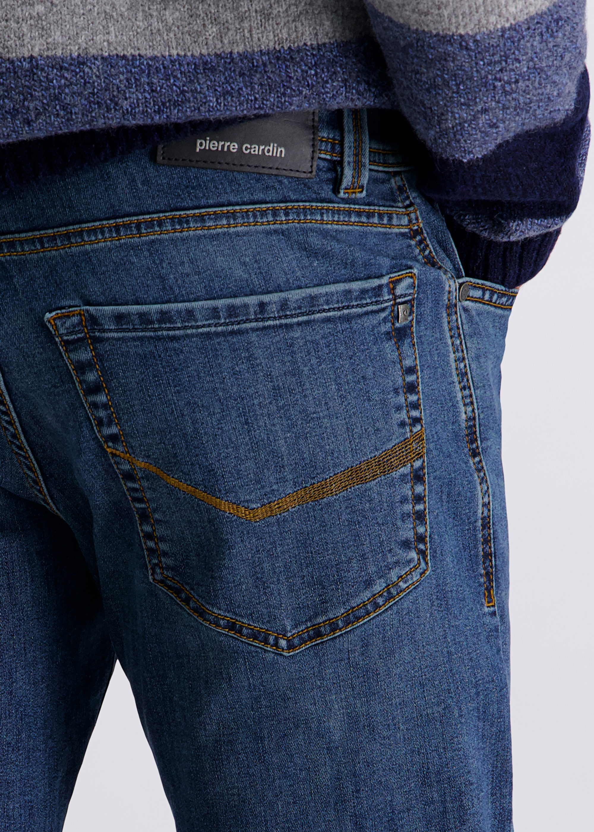 Lyon Tapered Fit Jeans Futureflex, ocean blue used Detailansicht 2