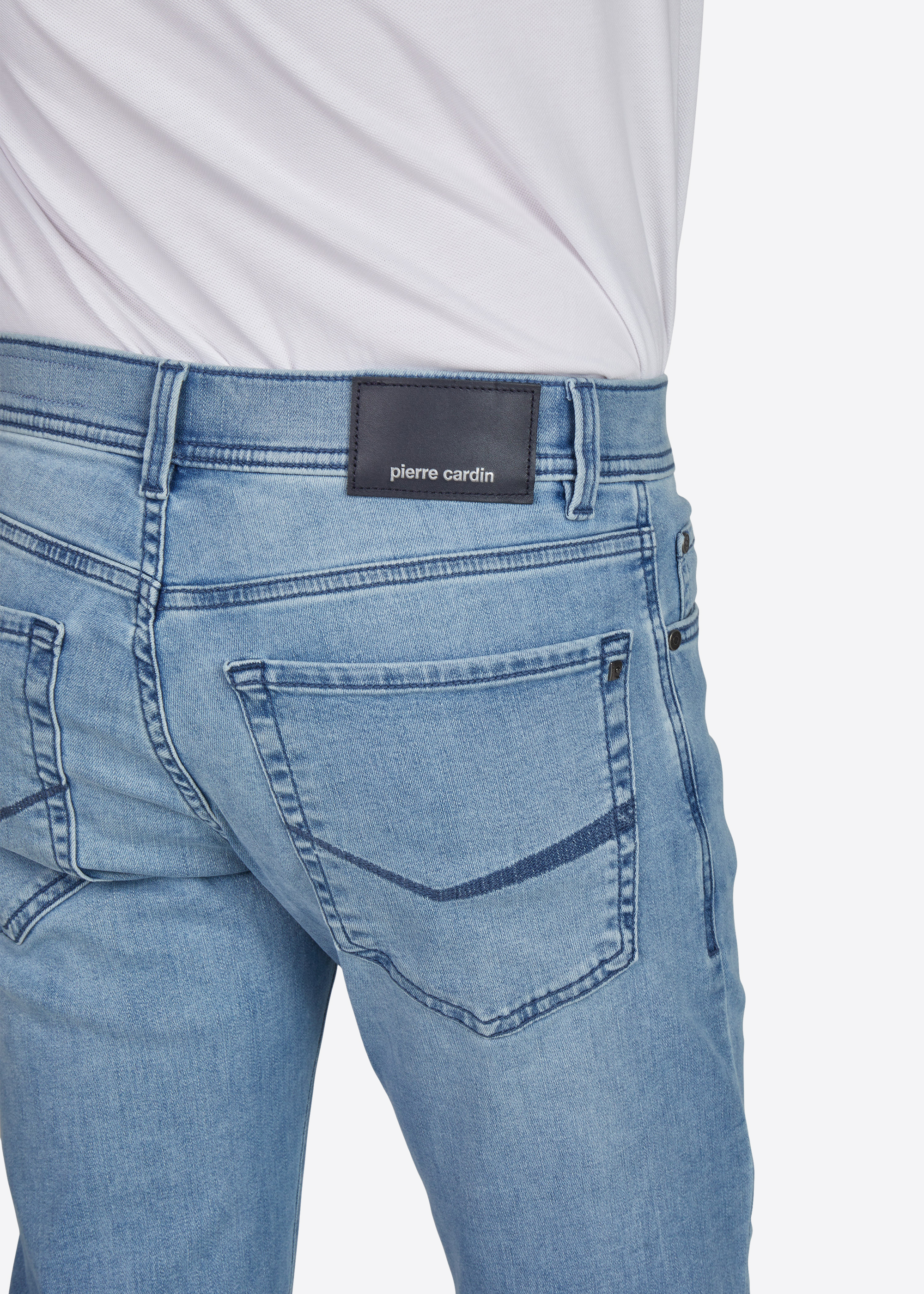 Lyon Tapered Fit Jeans Futureflex, light blue used buffies Detailansicht 2