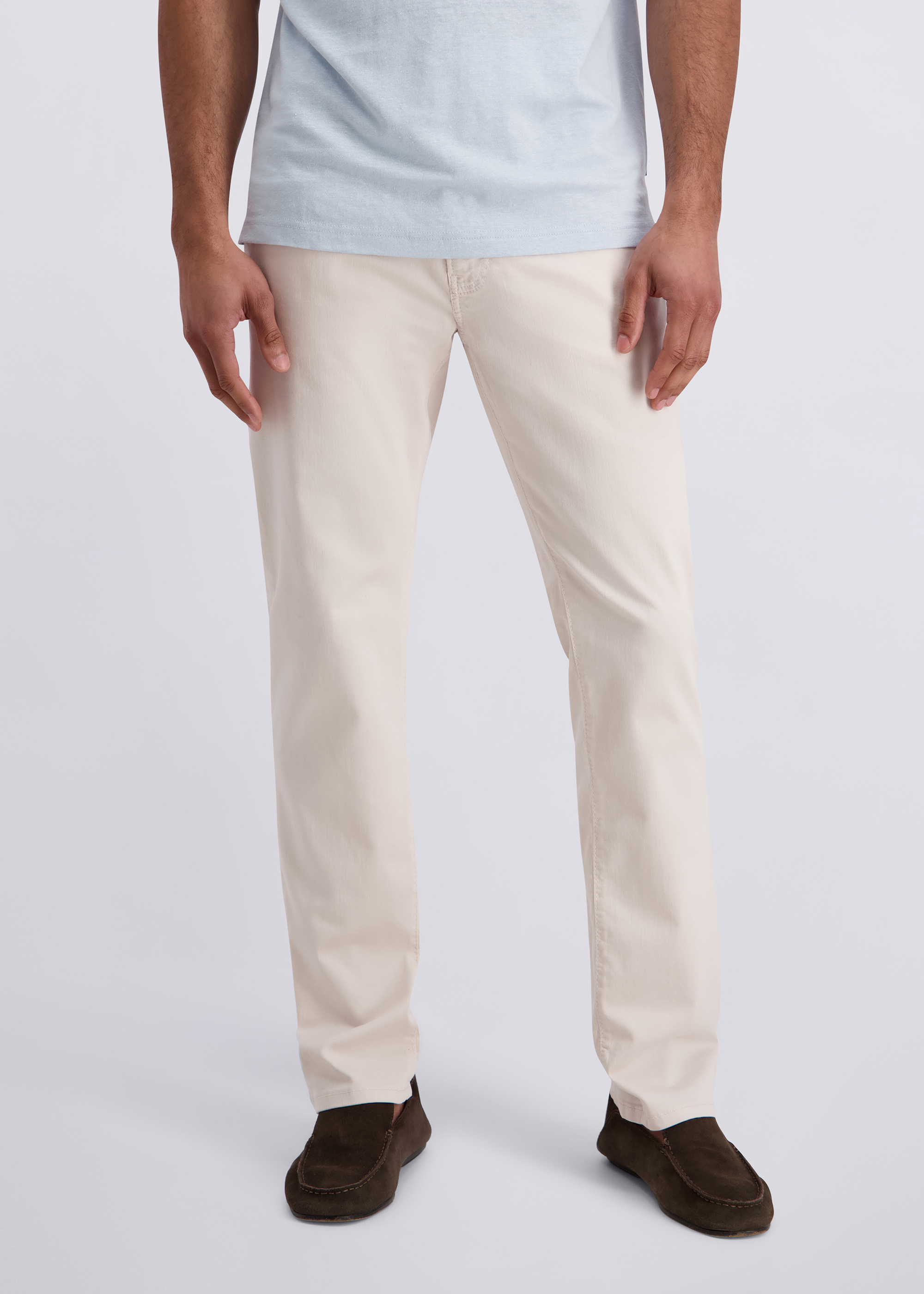 Lyon 5-pocket jeans in a regular fit, Crystal Gray Frontansicht