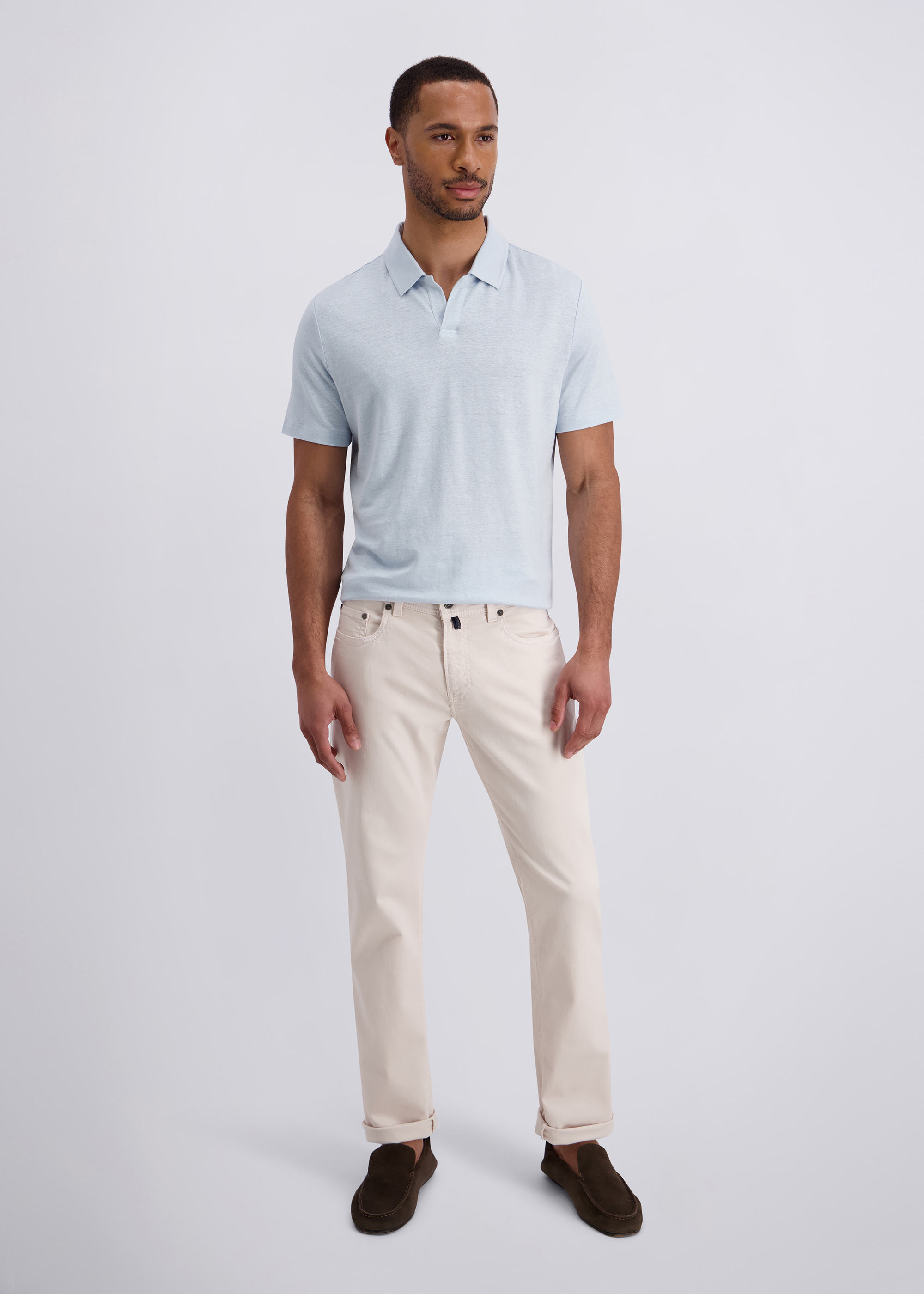 Lyon 5-pocket jeans in a regular fit, Crystal Gray Rückansicht