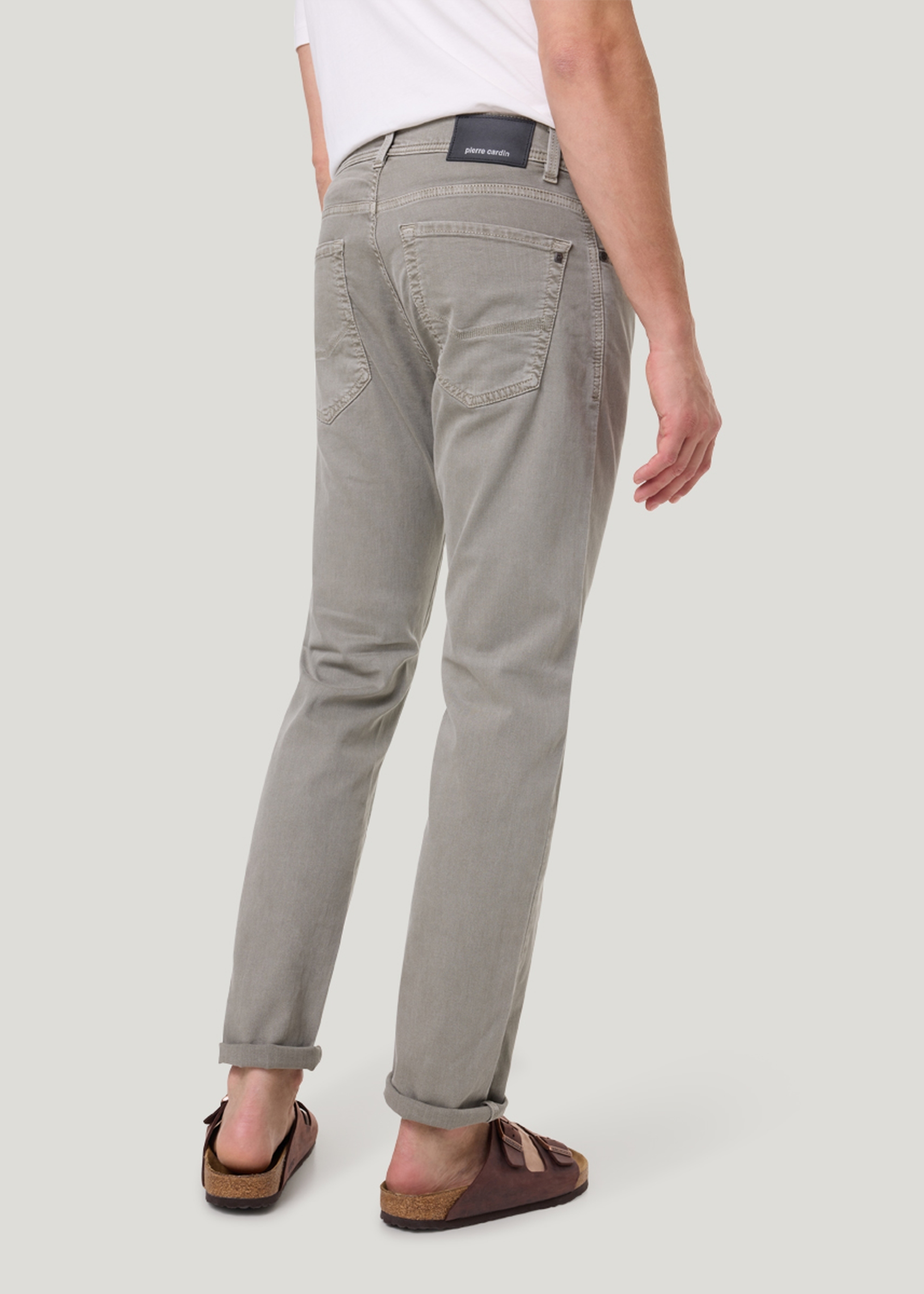 Jeans Lyon mit Dornschlaufe zum Fixieren der Gürtelschnalle, Quiet Green Detailansicht 1