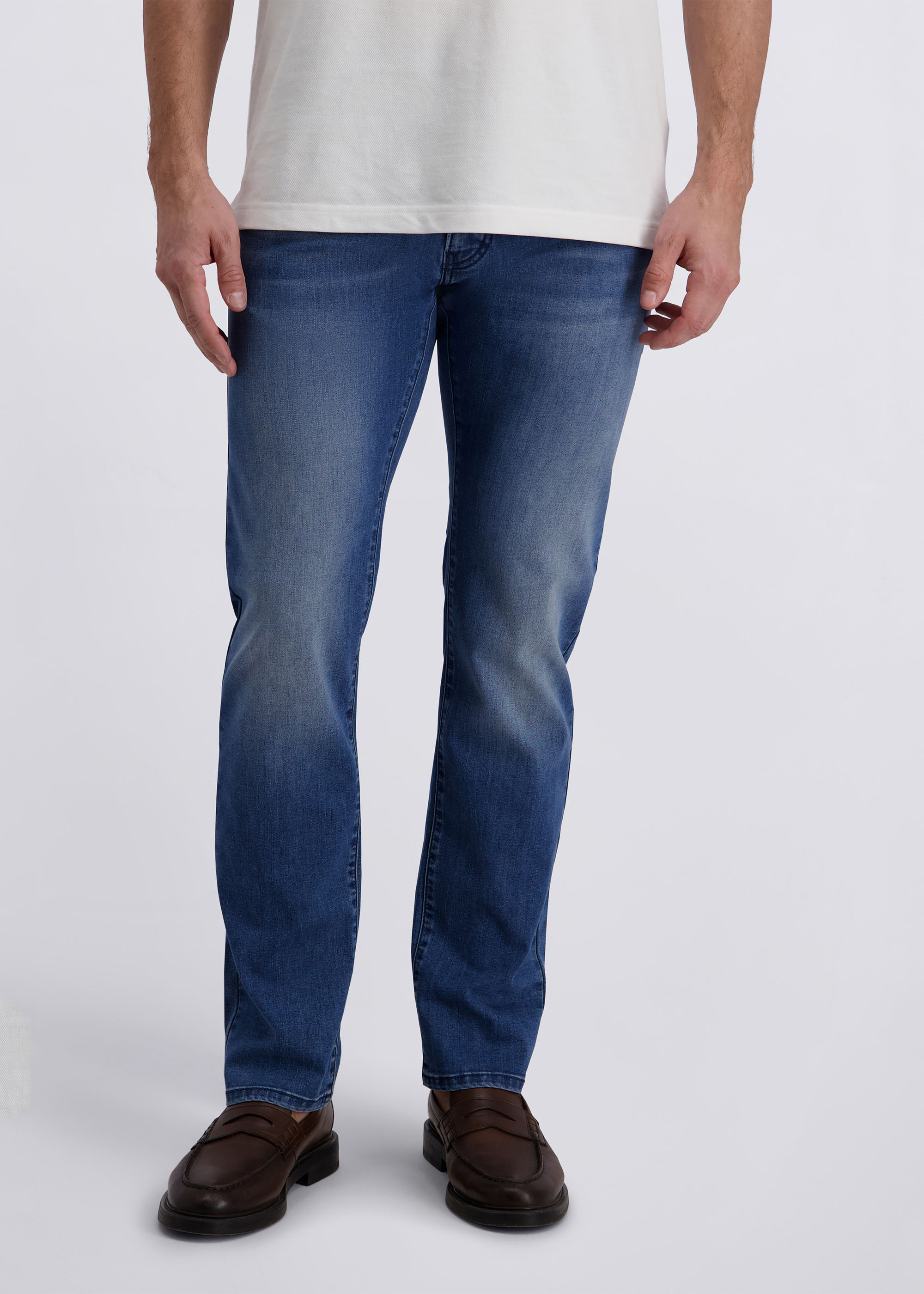 Lyon 5-pocket jeans in a regular fit, blue stonewash Frontansicht