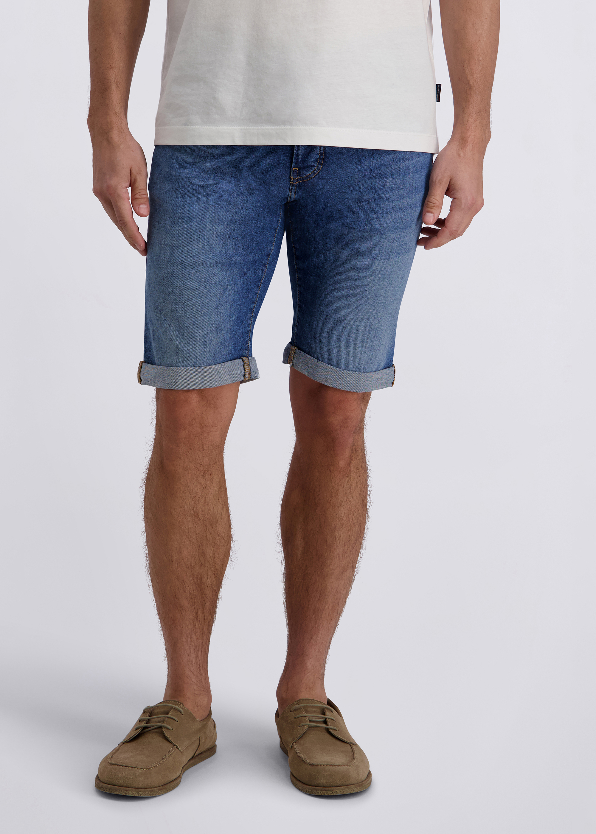 5-Pocket Short Sisteron im Regular Fit, blue used buffies Frontansicht