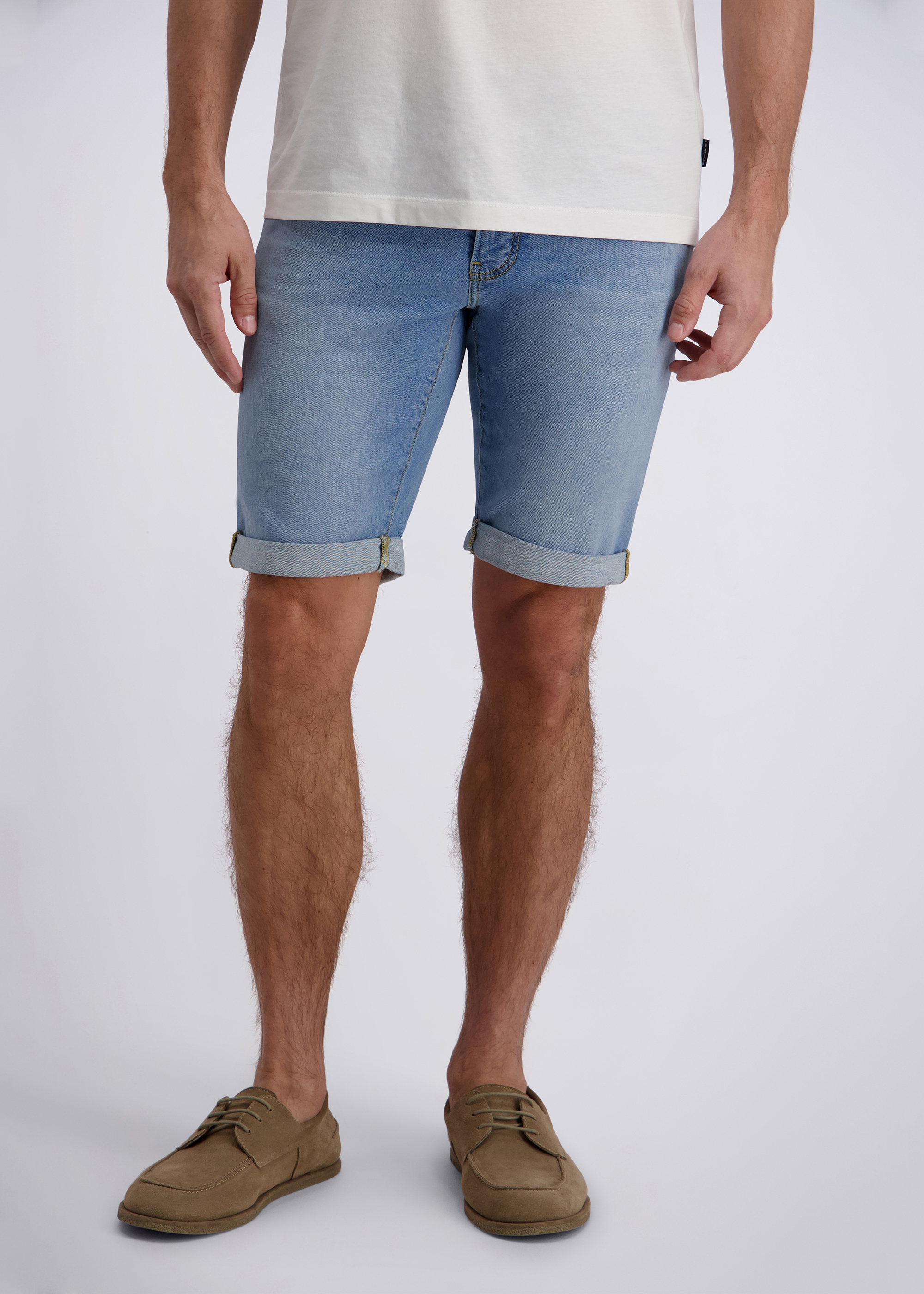 5-Pocket Short Sisteron im Regular Fit, light blue used buffies Frontansicht