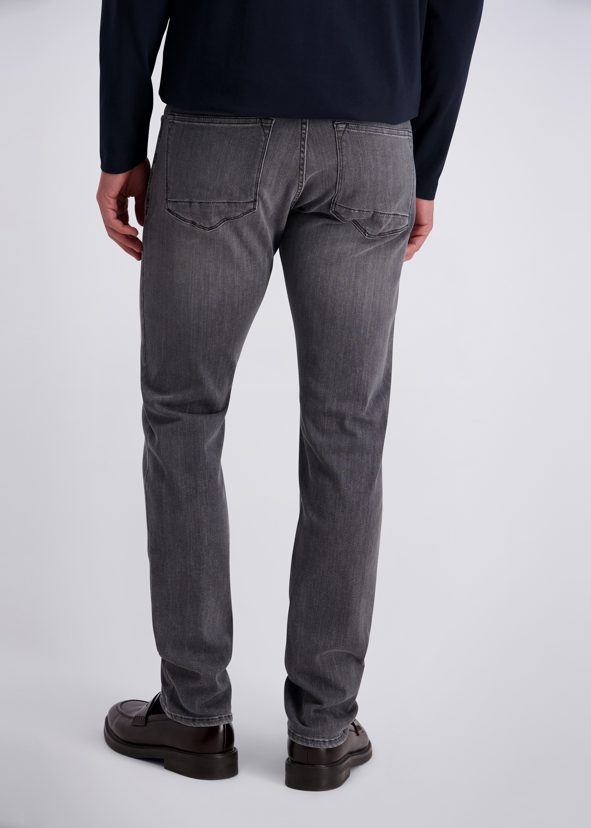 Lyon Tapered Stretch Jeans, grey used Detailansicht 1