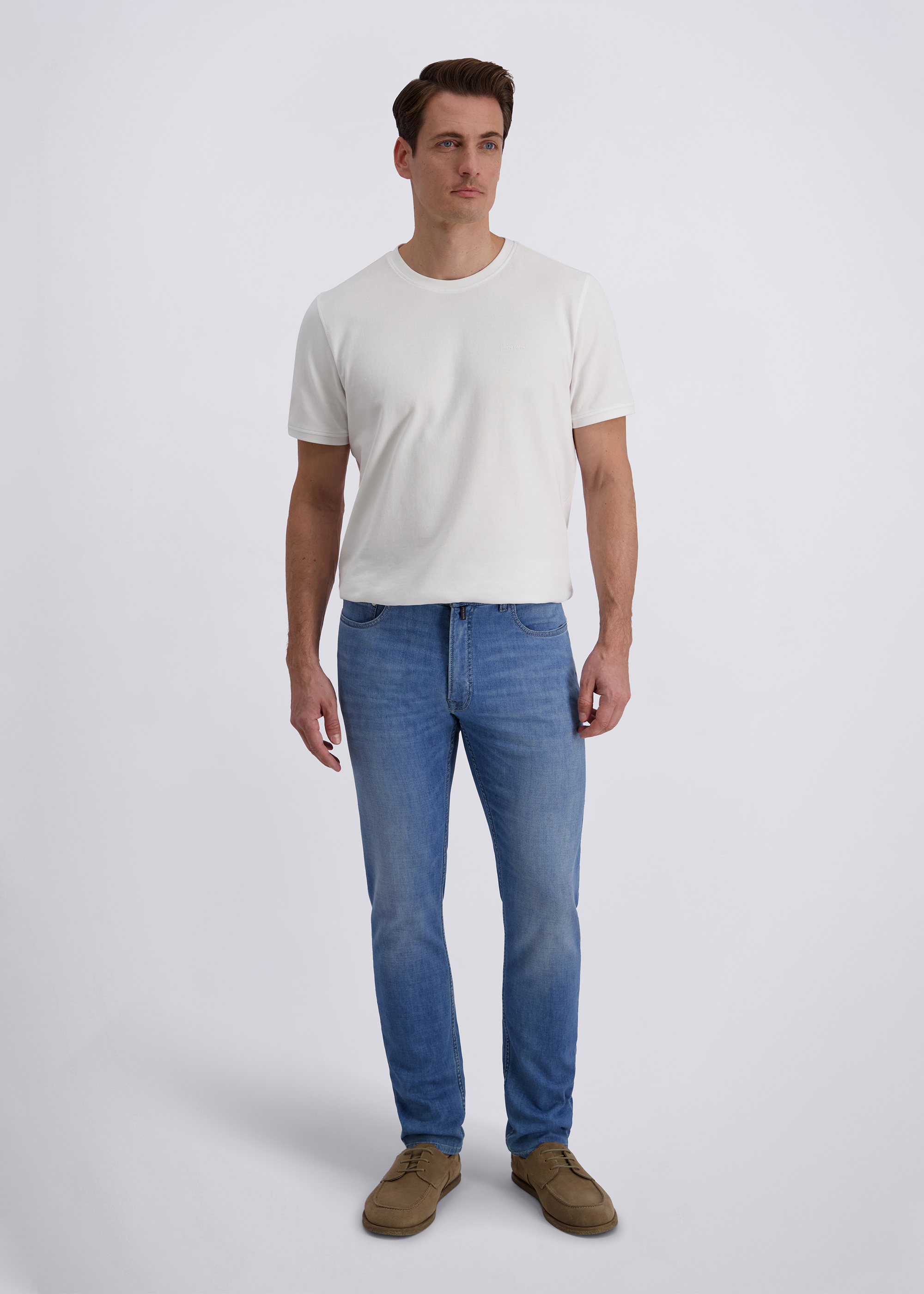 5-Pocket-Jeans Limoux im Tapered Fit, ocean blue used mustache Rückansicht