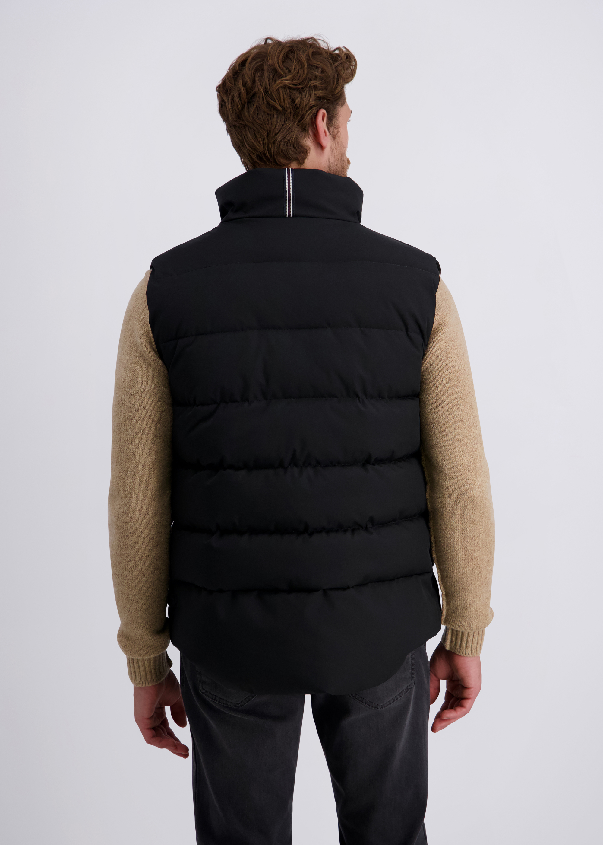 Elegante Weste mit Reißverschluss, Schwarz Detailansicht 1