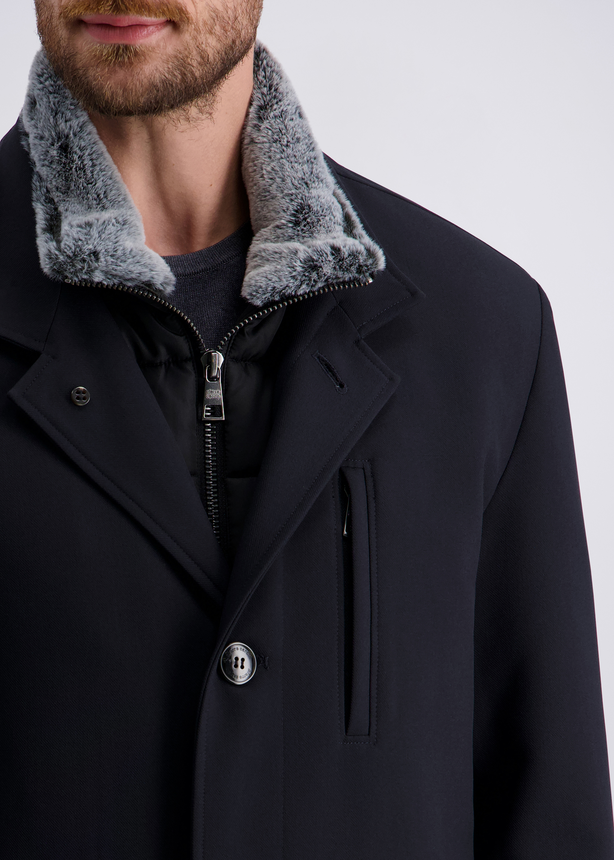 Mantel, Schwarz Detailansicht 2