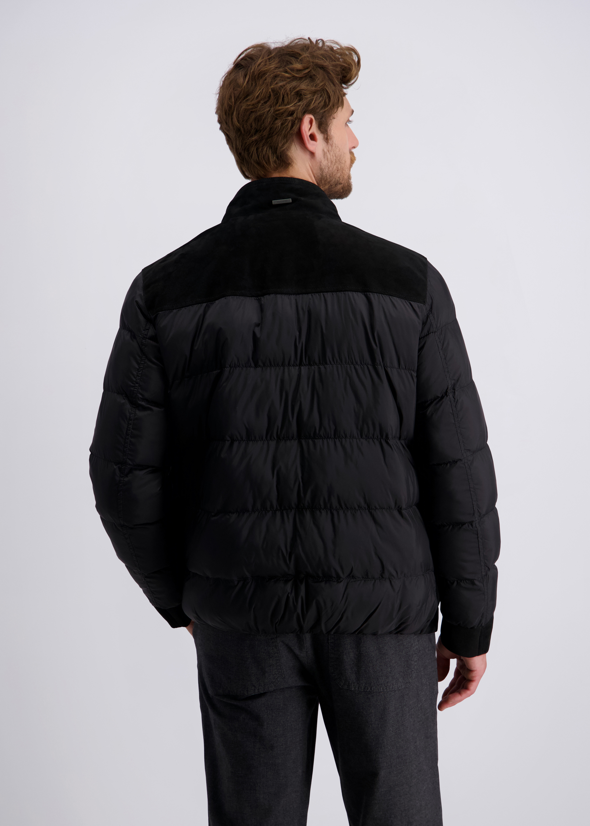 Elegante Pufferjacke Blouson im Regular Fit, Schwarz Detailansicht 1